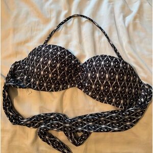 Black and White Swim Top